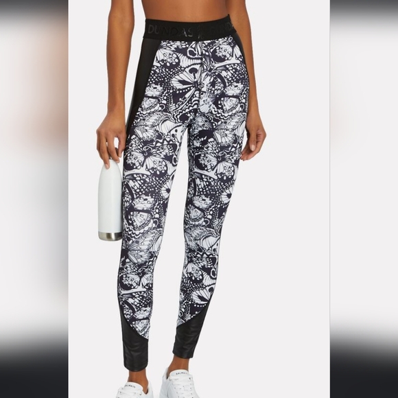 DUNDAS Pants - Dundas Women's Black and White, Gym Yoga, Activewear pants